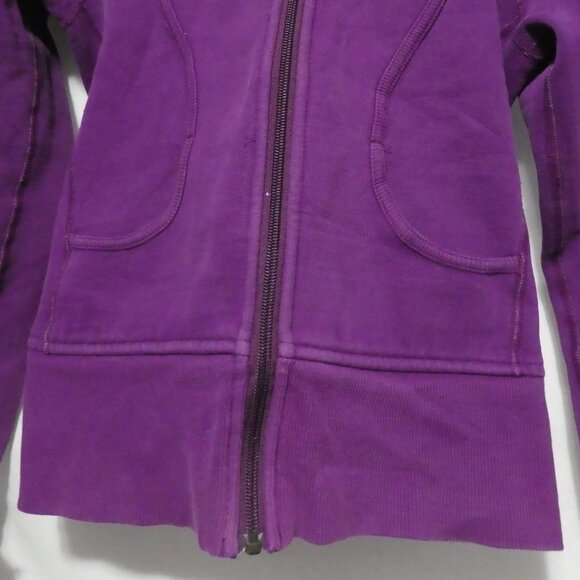 LULULEMON ATHETICA | size 2 | Classic Purple Scuba Heavyweight Zip-Up Hoodie - Picture 9 of 16